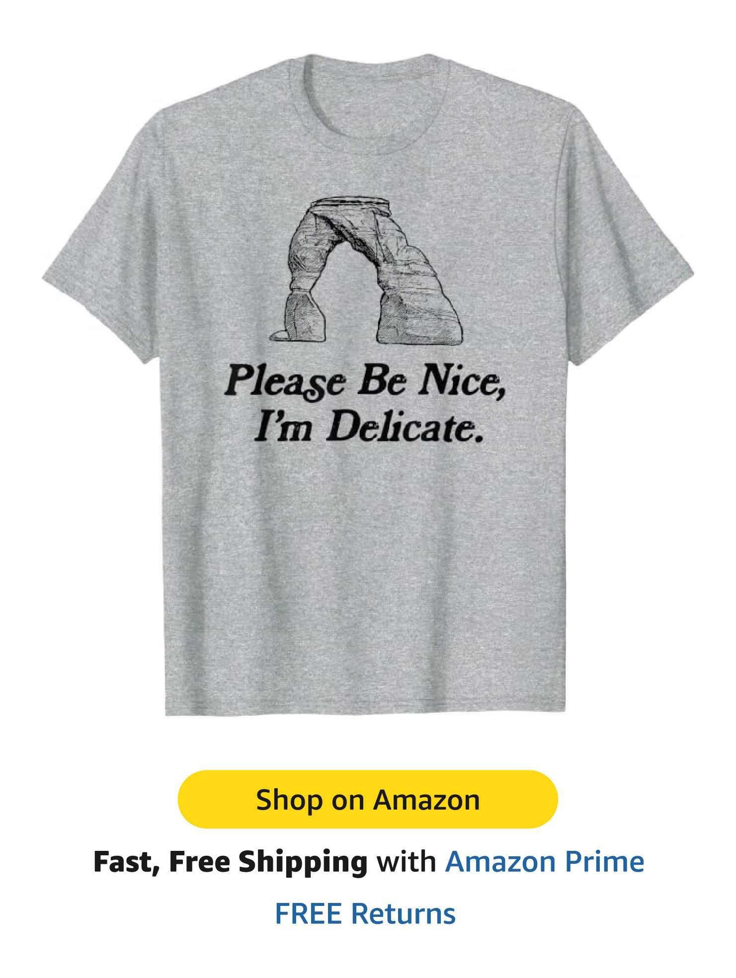 Funny Utah Tee - Please Be Nice I'm Delicate